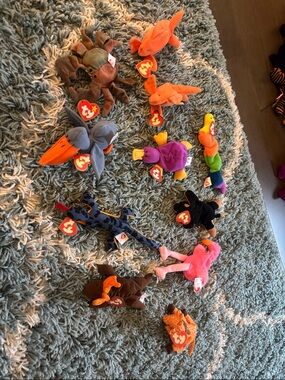 Ty Assorted Color Beanie Babies Plush Mini Set (11 in total)